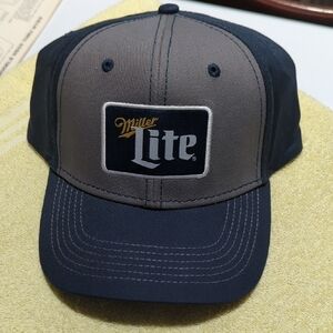 Miller Lite Two-Tone Baseball Cap. Official Miller Lite Tag!! New!!